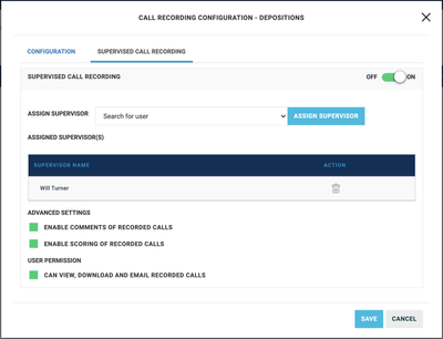 CAPSupervisedRecordingSettings