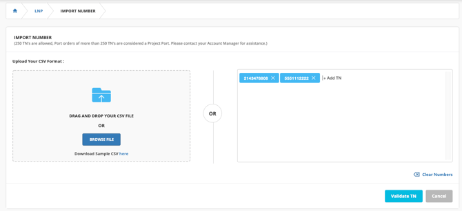 Import With Numbers