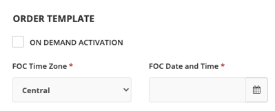 Port FOC Date Time Request