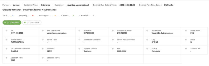 Port Order Detail Expanded