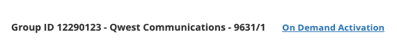 Port Order On Demand Activation