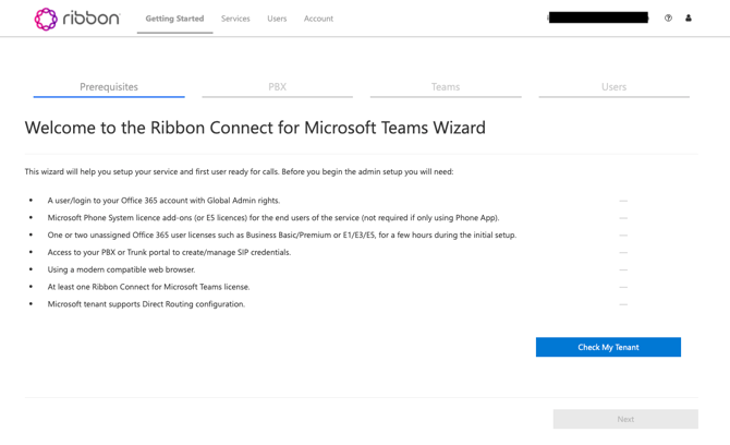 RibbonConnectInitalScreen