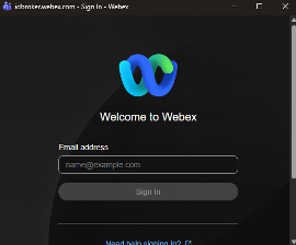 TeamsWebexLogin
