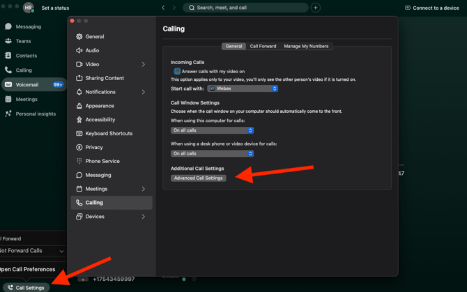 WebexCallSettings