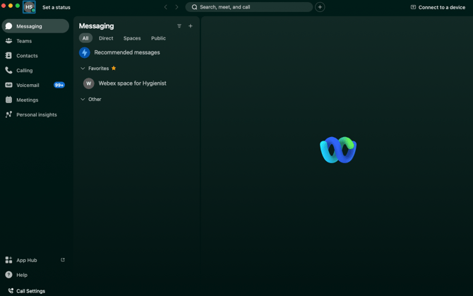 WebexInitialView